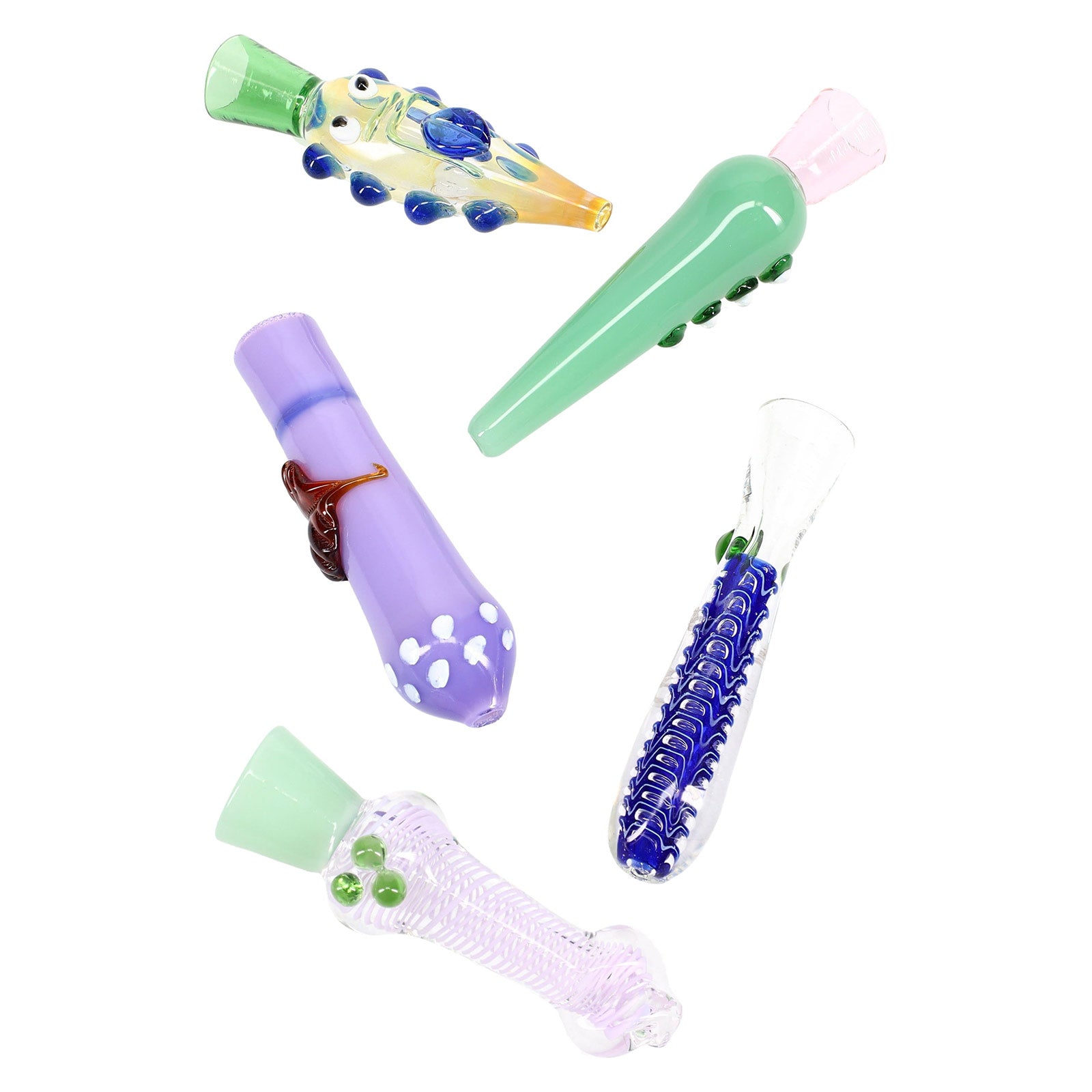 Pocket Prism Colorful Glass Chillum Pipe