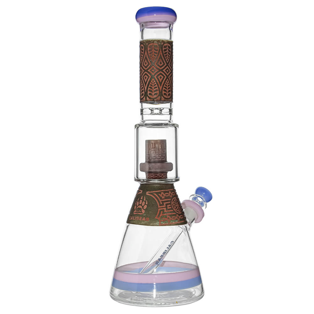 Premium 15" Etched Beaker Bong Bundle