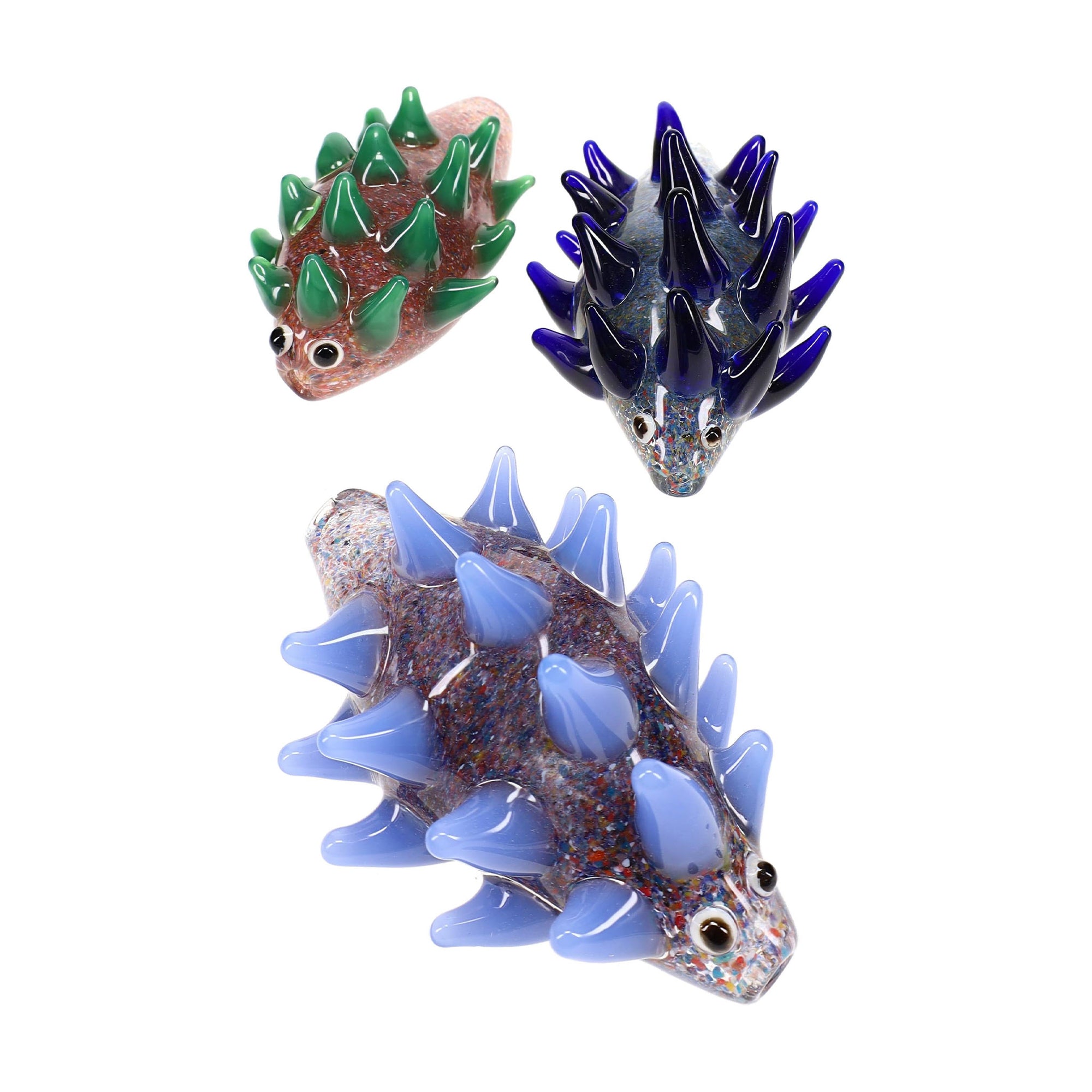 Prickle Pop Confetti Frit Glass Porcupine Hand Pipe