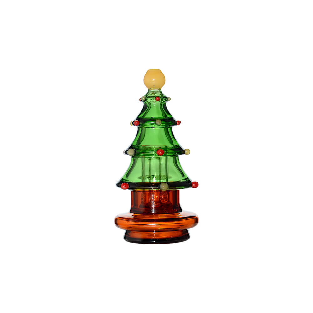 Right side view of Puffco OG &amp; Peak Christmas Tree Glass Top Attachment