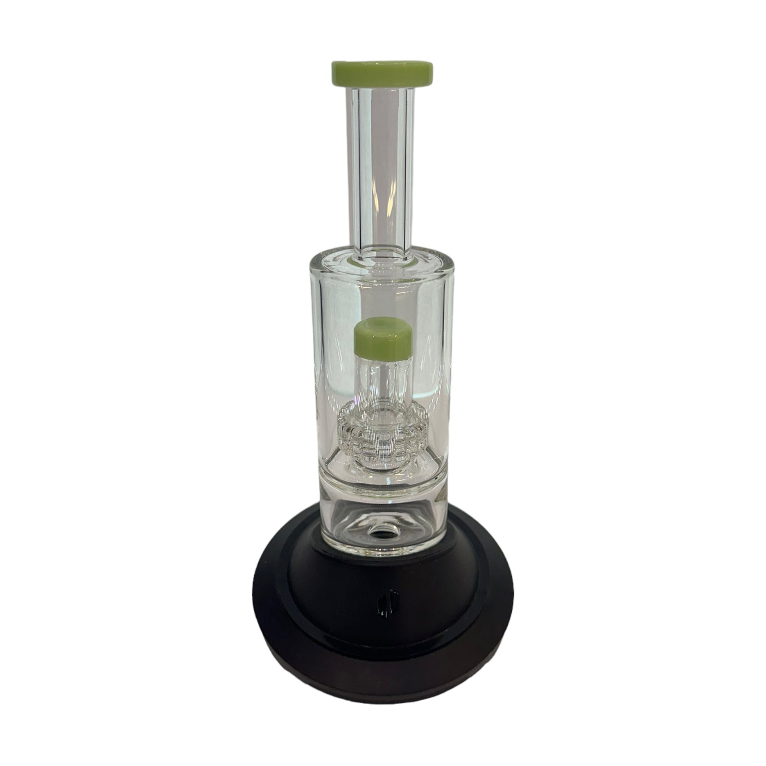 Green Puffco Peak Attachment with Perc for smoother hits