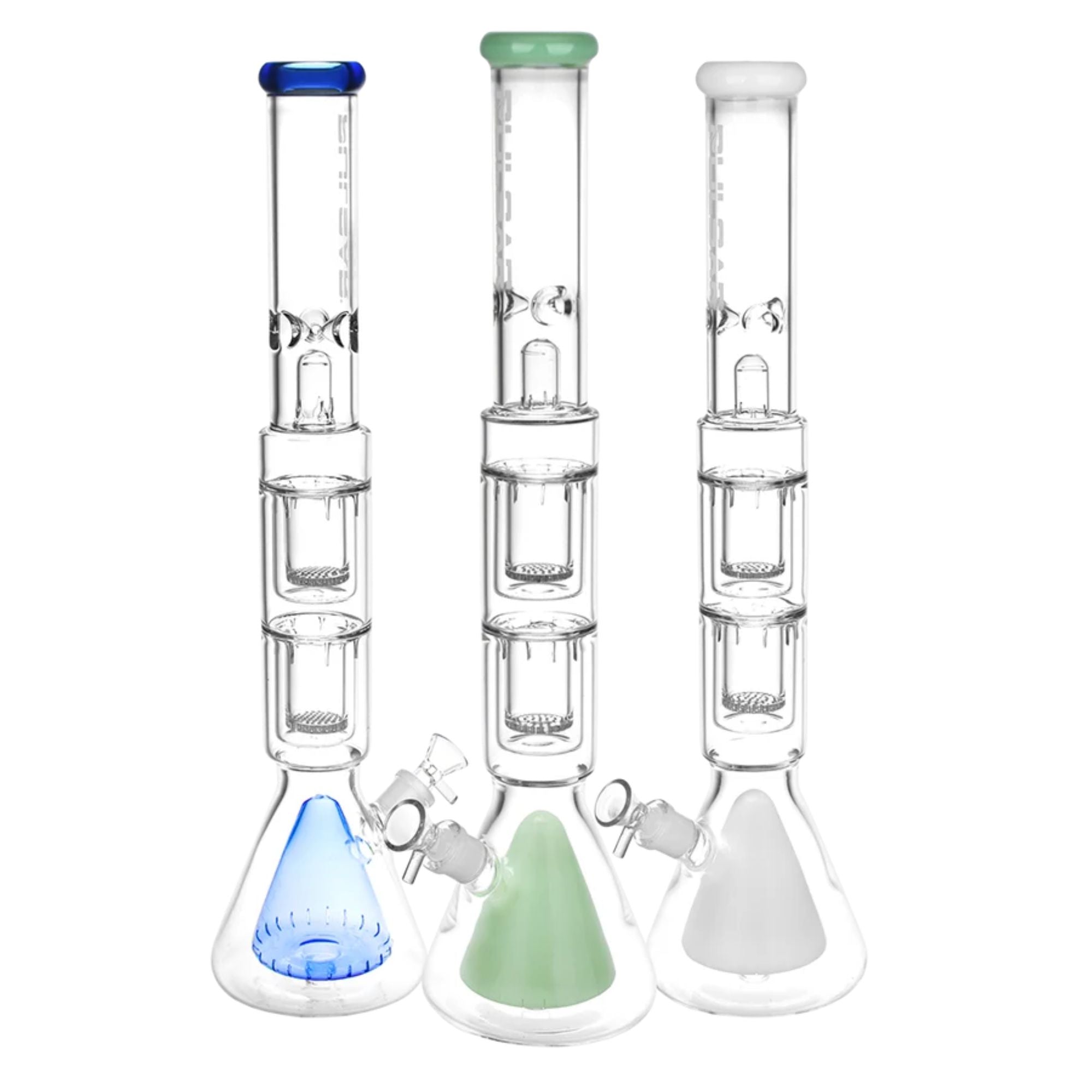 Pulsar 21.5" Borosilicate Water Pipe with Dual Perc 3 Colors