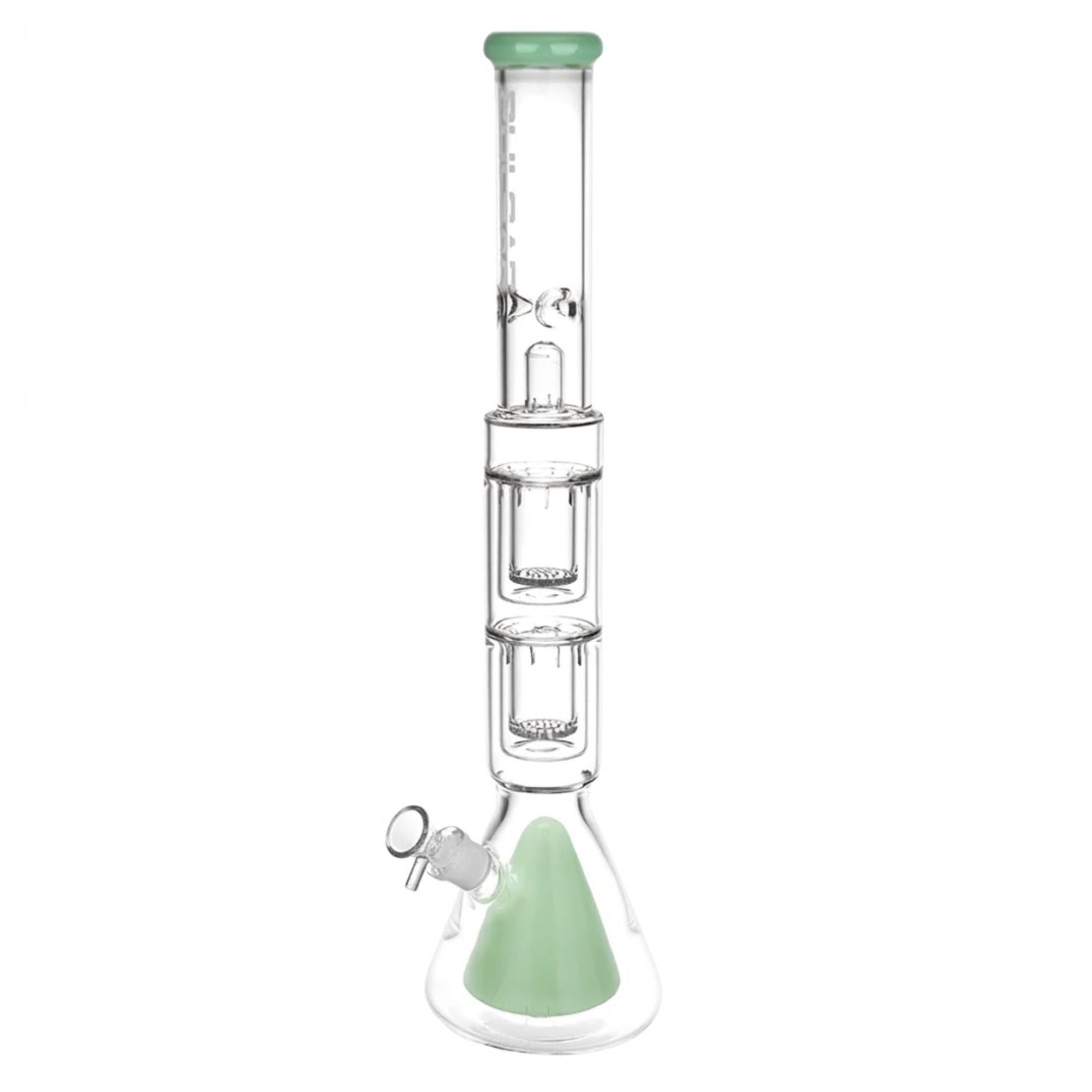 Pulsar 21.5" Borosilicate Water Pipe with Dual Perc Milky Green