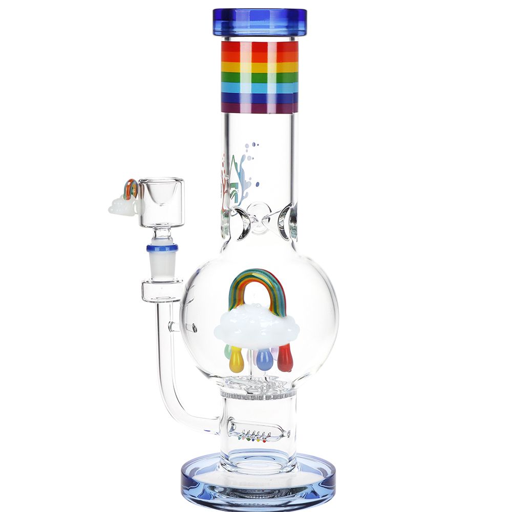 Pulsar Acid Rainbows Bubble Base Glass Water Bong