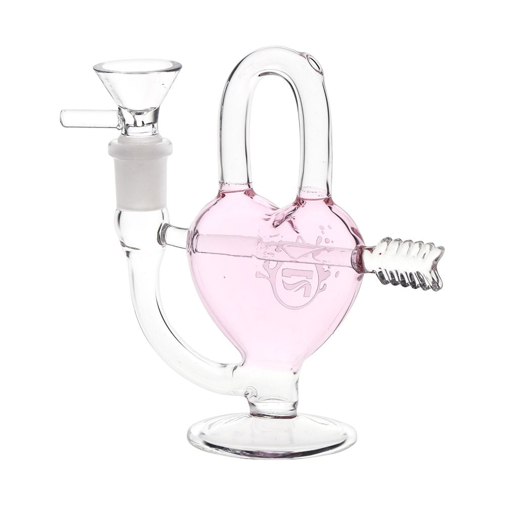 Pulsar Arrow Heart Glass Water Pipe - INHALCO