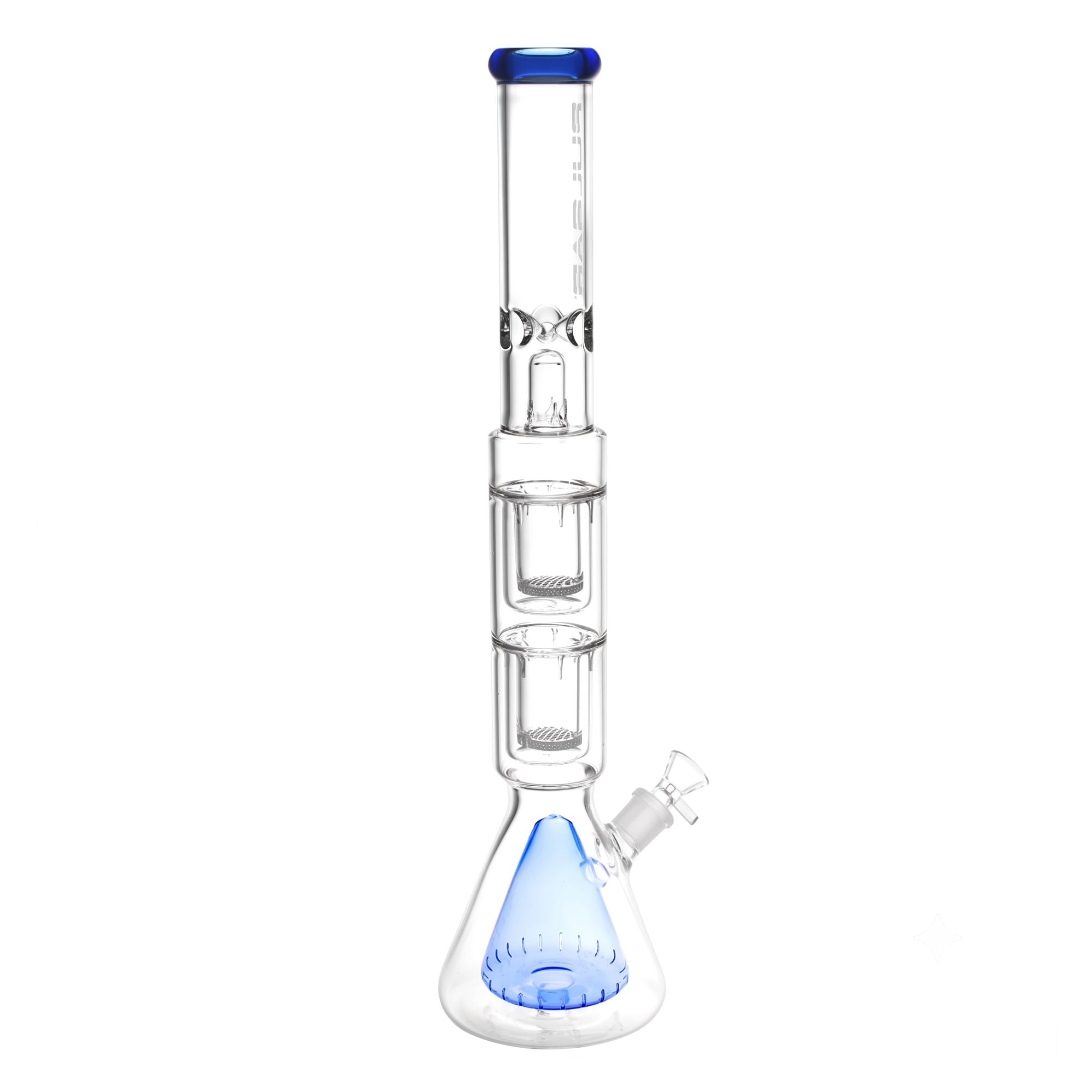 Pulsar 21.5" Borosilicate Water Pipe with Dual Perc Blue