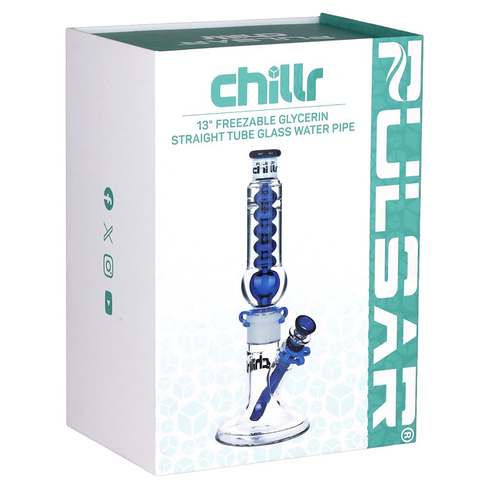 Pulsar Chillr Glycerin Straight Tube Glass Water Pipe