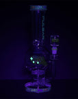 Pulsar Game Time Bubble Base Glass Water Pipe Glow in the dark