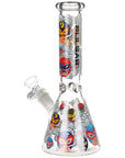 Pulsar Luchadors Beaker Glass Water Pipe 10"