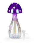 8.75" Iridescent Mushroom Bong - inhalco