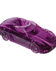 Purple glass glycerin car hand pipe on a white background