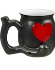 Embossed Red Heart Ceramic Mug