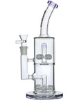 Quad Matrix Perc Glass Bong in purple