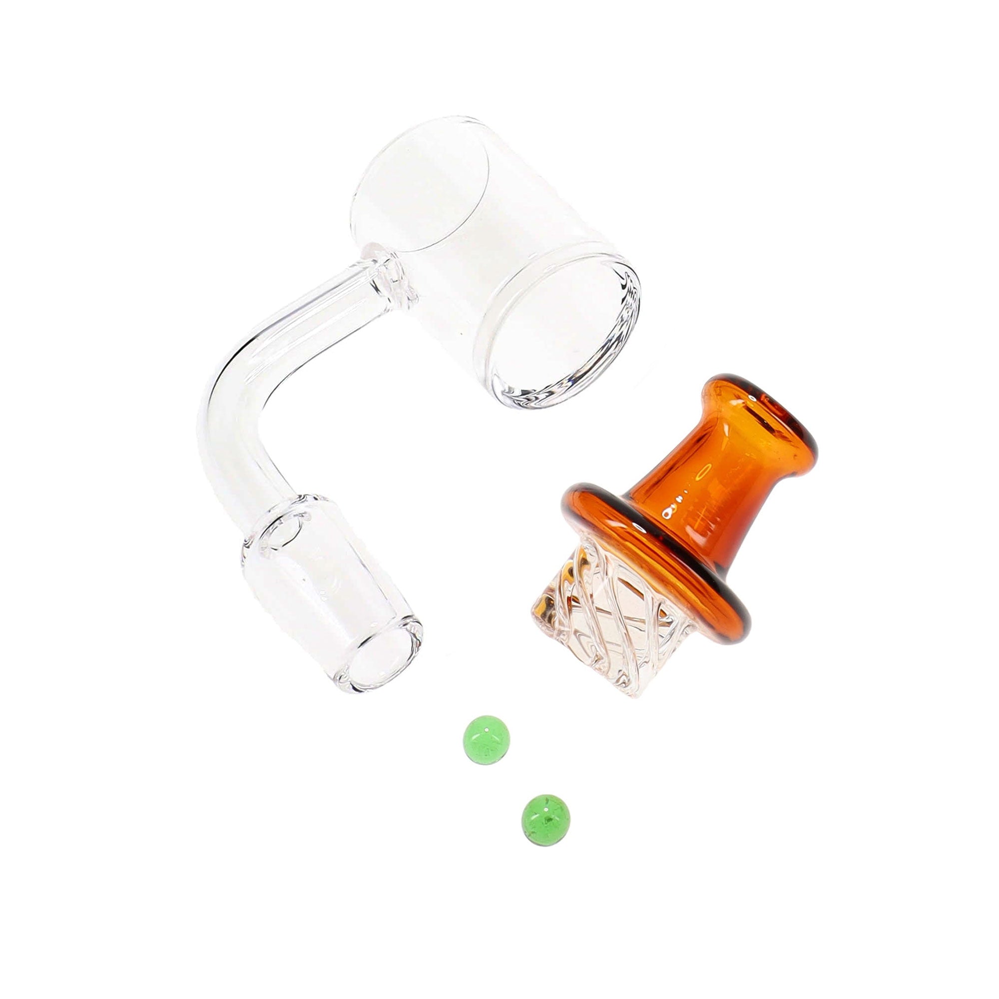 Amber Quartz Spinner Banger Set with Spinner Carb Cap