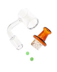Amber Quartz Spinner Banger Set with Spinner Carb Cap