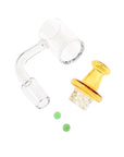 Yellow Quartz Spinner Banger Set with Carb Cap and Beads
