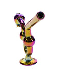 Rainbow Metallic Glass Skull Oil Burner Pipe “Chrome Reaper” 