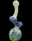 Rake Bubb Fumed Sherlock Bubbler in Cobalt Blue – back view