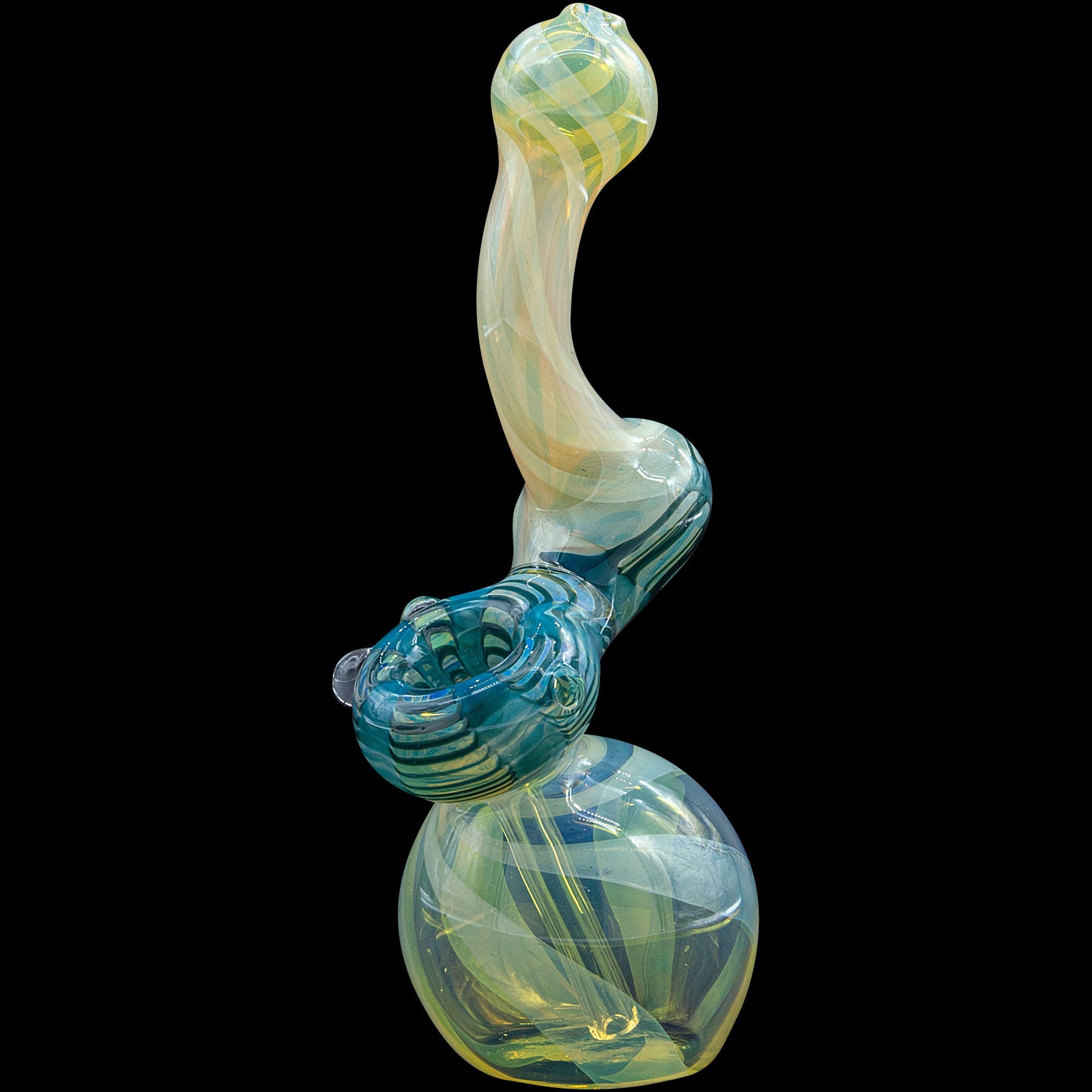Rake Bubb Fumed Sherlock Bubbler in Ocean Surf