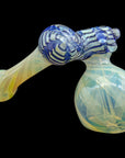 Cobalt Blue Raked Sidecar Fumed Bubbler