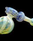 Raked Fumed Hammer Bubbler in Cobalt Blue