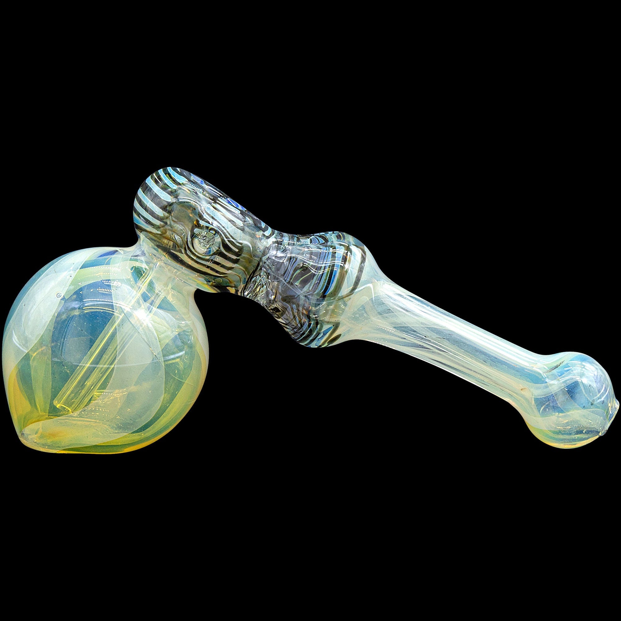 Raked Hammer Fumed Hammer Bubbler in Black Onyx