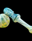 Left side of Raked Hammer Fumed Hammer Bubbler in Ocean Surf