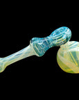 Right side view of Raked Hammer Fumed Hammer Bubbler in Ocean Surf