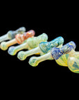 Raked Hammer Fumed Hammer Glass Bubbler