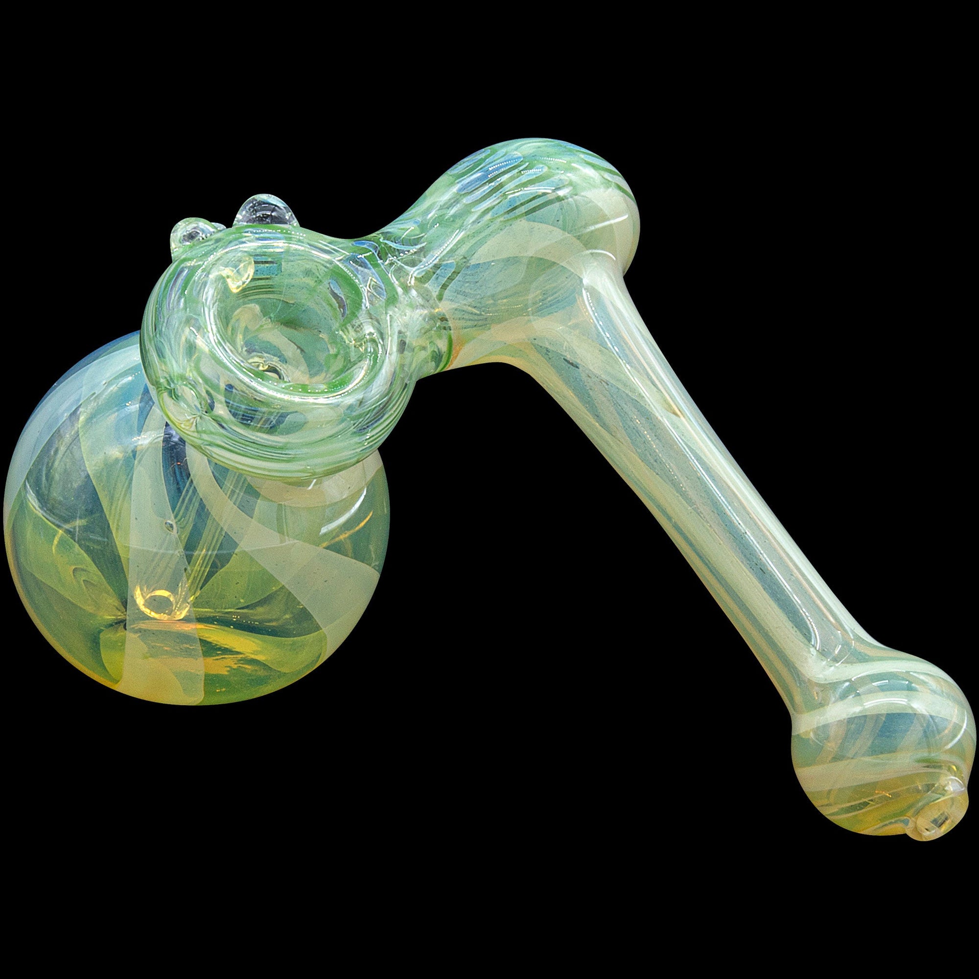 Raked Sidecar Fumed Sidecar Bubbler in Forest Green