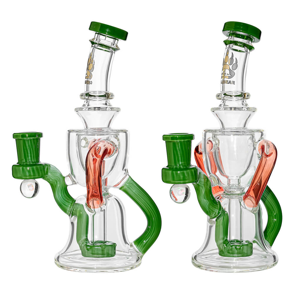 Recycling Arch Glass Dab Rig in green glass