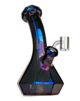 Red Eye Tek Carina Lean Back Beaker Dab Rig in blue with metallic finish