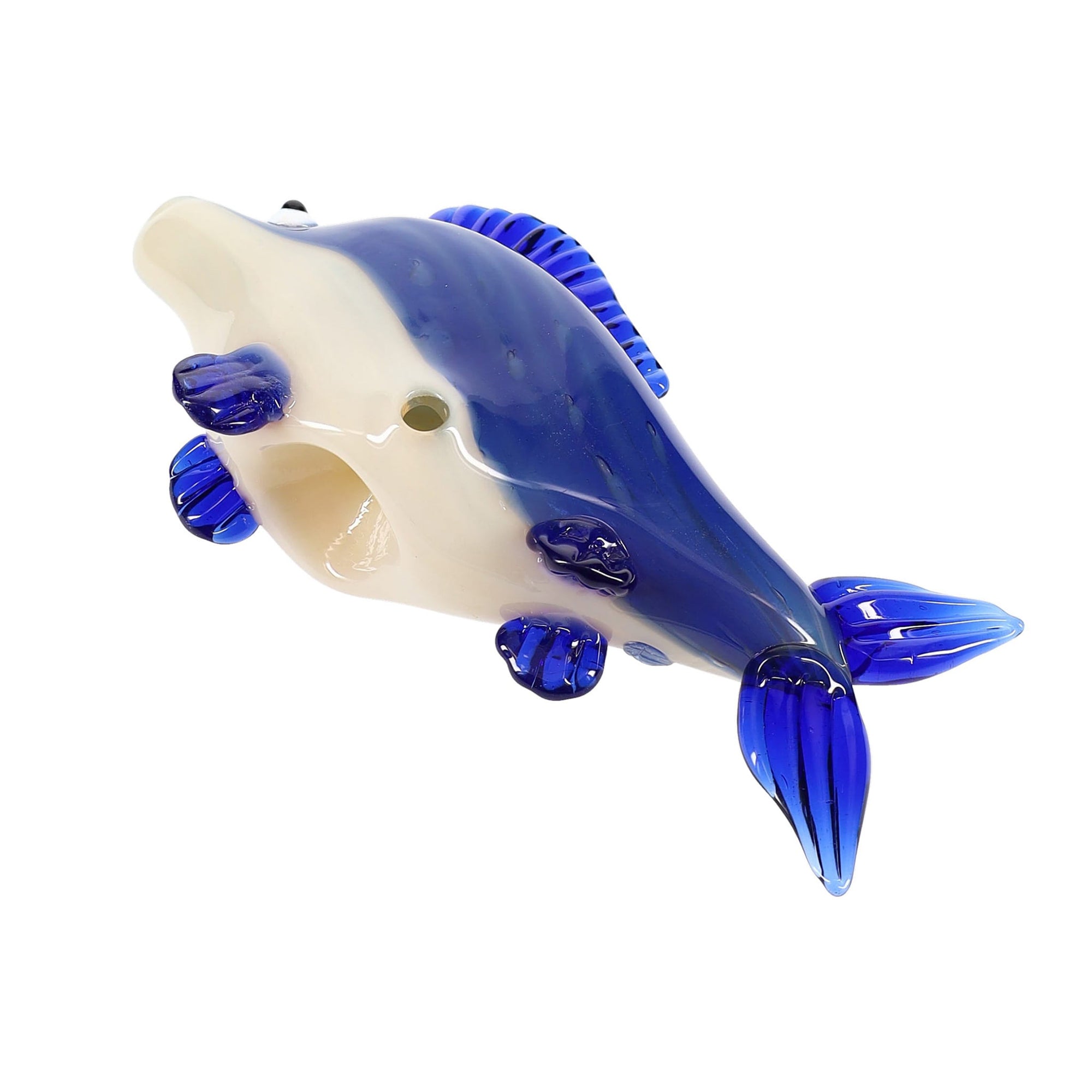 Reef Runner Silver Fumed Fish Glass Hand Pipe