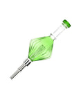 Retro Art Deco Diamond Bubbler Glass Dab Straw