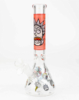 10" RM Decal Glow In The Dark Glass Bong - INHALCO
