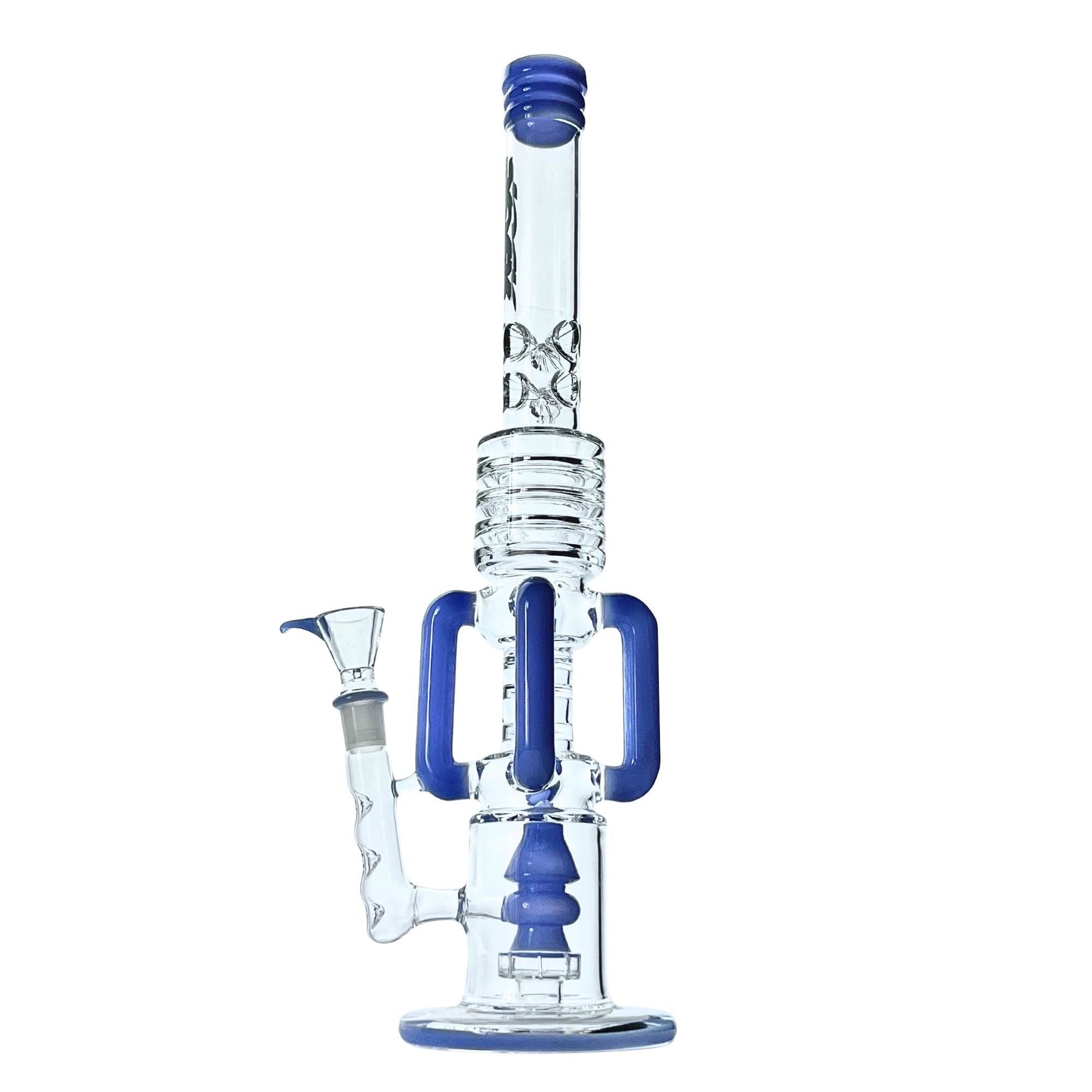 Blue Rock Glacier double perc water pipe