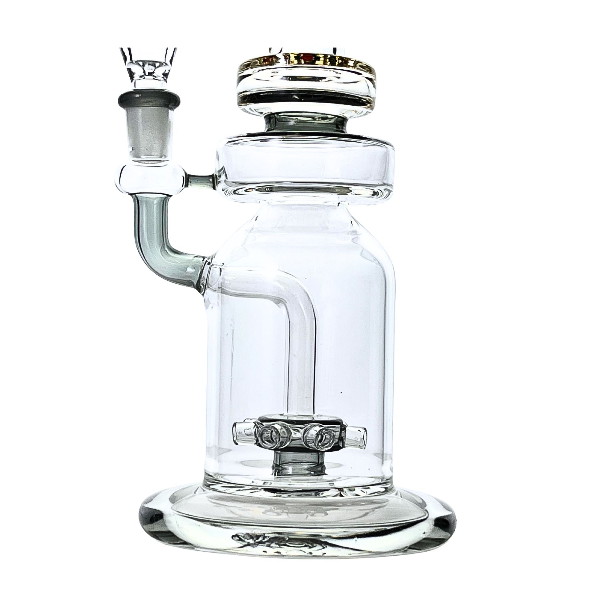 Rock Glass Beaker Barrel Bong with Barrel Perc
