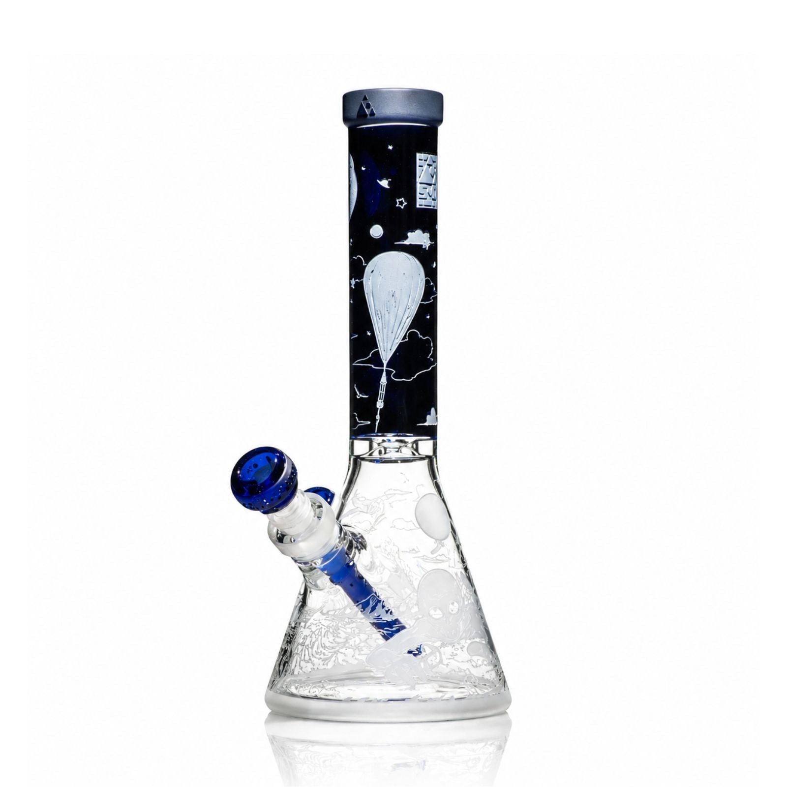 Roswell 1947 14" Beaker Bong Dark Blue