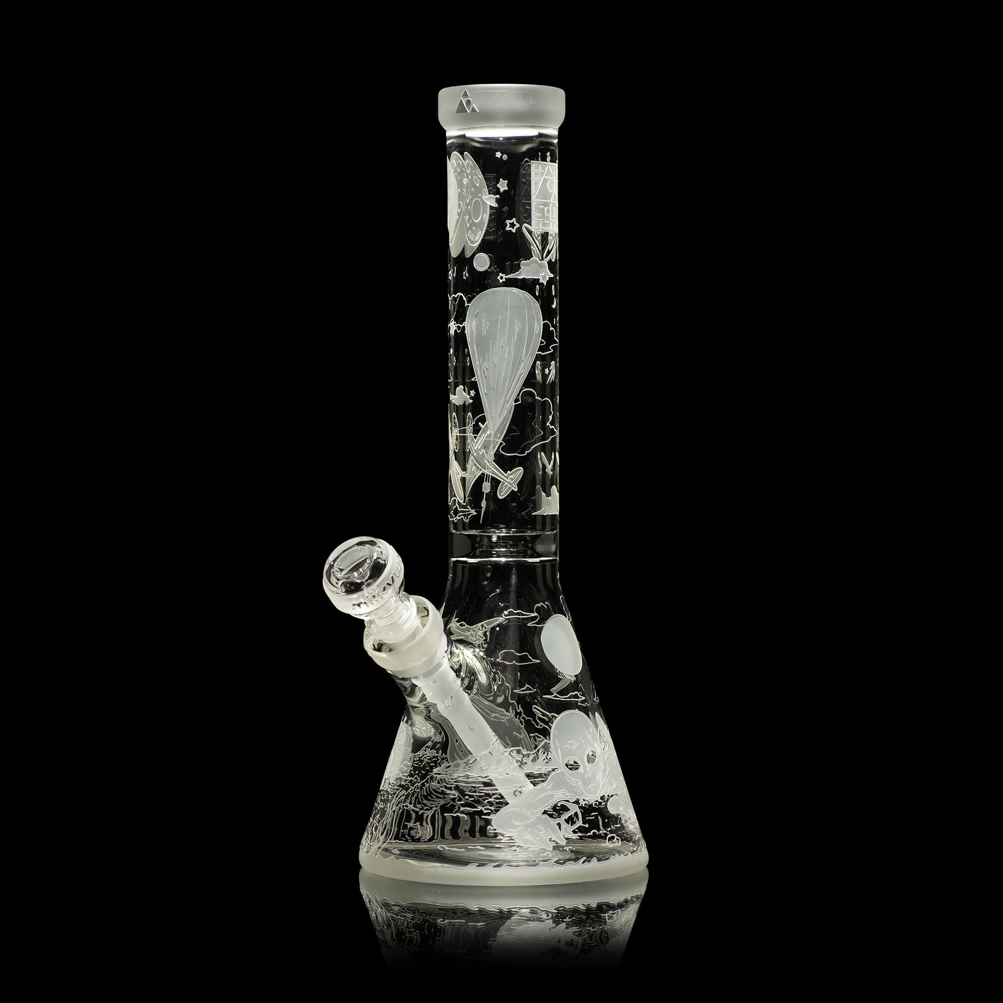 Roswell 1947 14" Beaker Bong clear glass