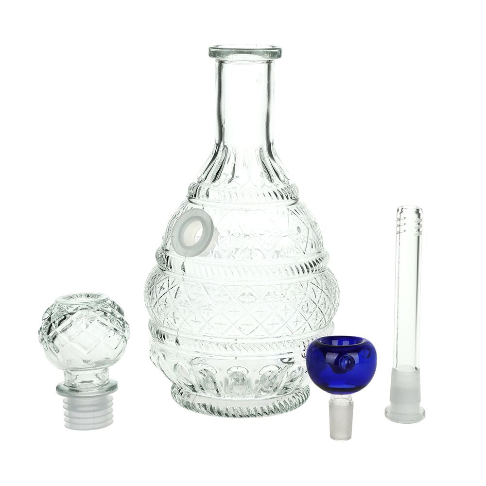 Round Lotus Vintage Decanter Glass Bong
