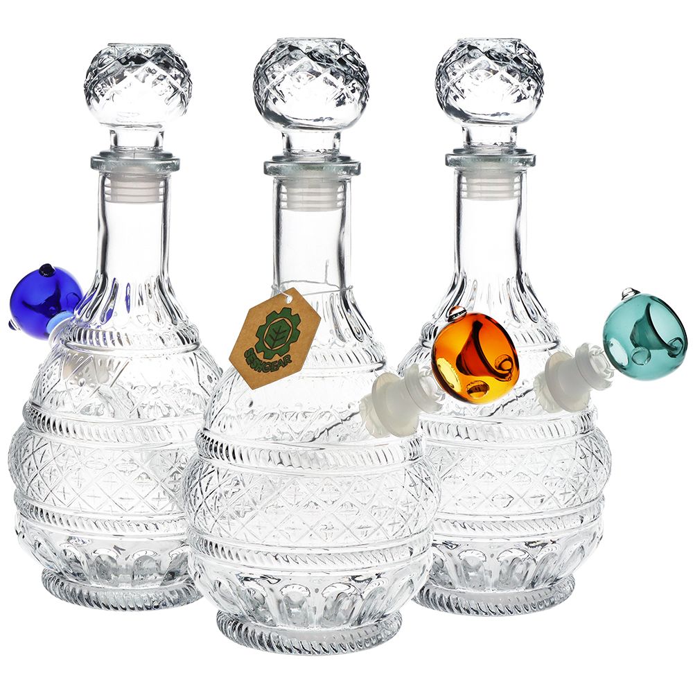 Round Lotus Vintage Decanter Water Bong all colors