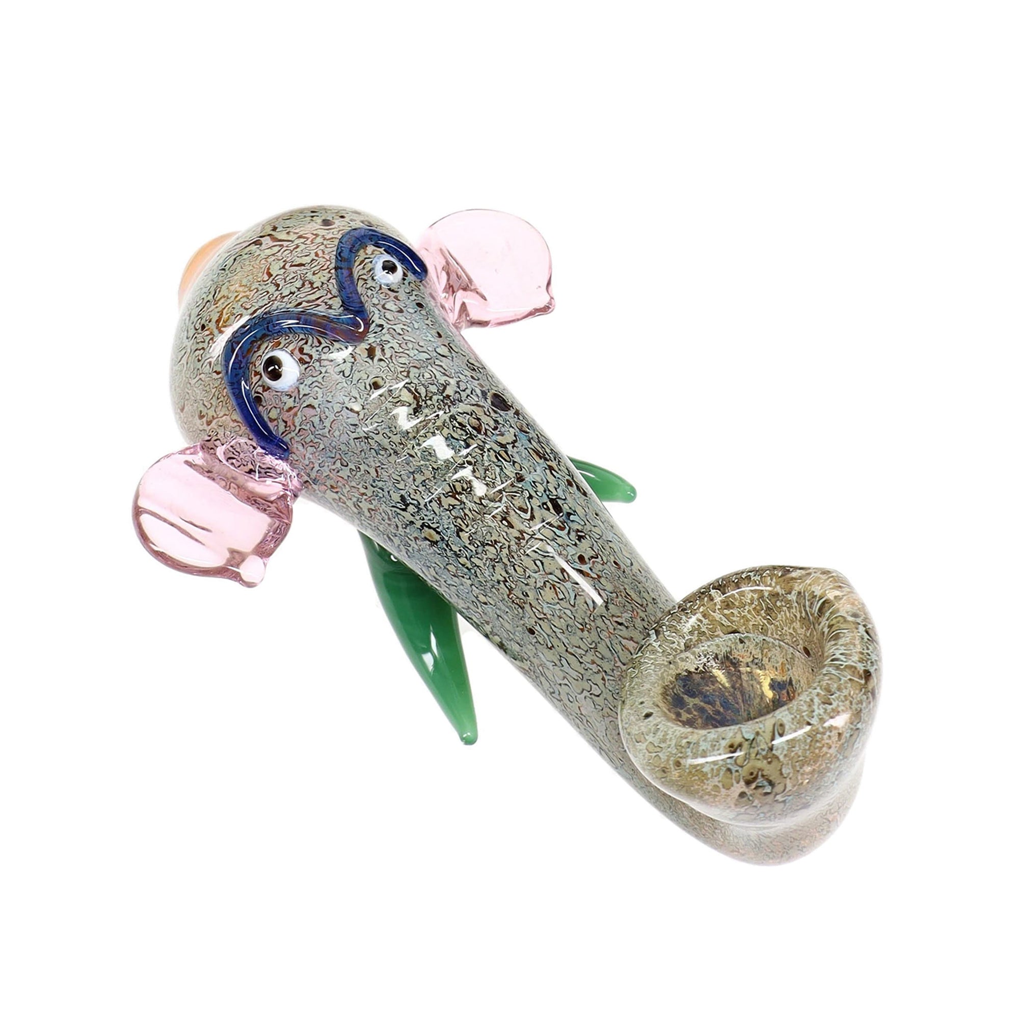 Safari Puff Glass Elephant Hand Pipe - inhalco
