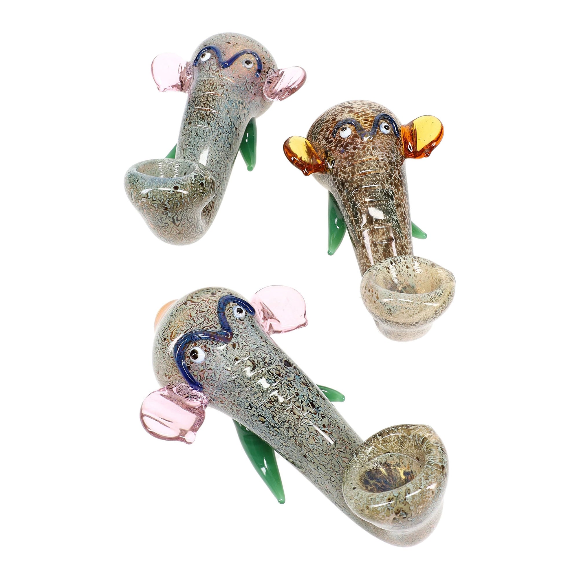 Safari Puff Glass Elephant Hand Pipe