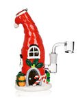 Santa Cap Elf House Resin Mini Dab Rig - inhalco