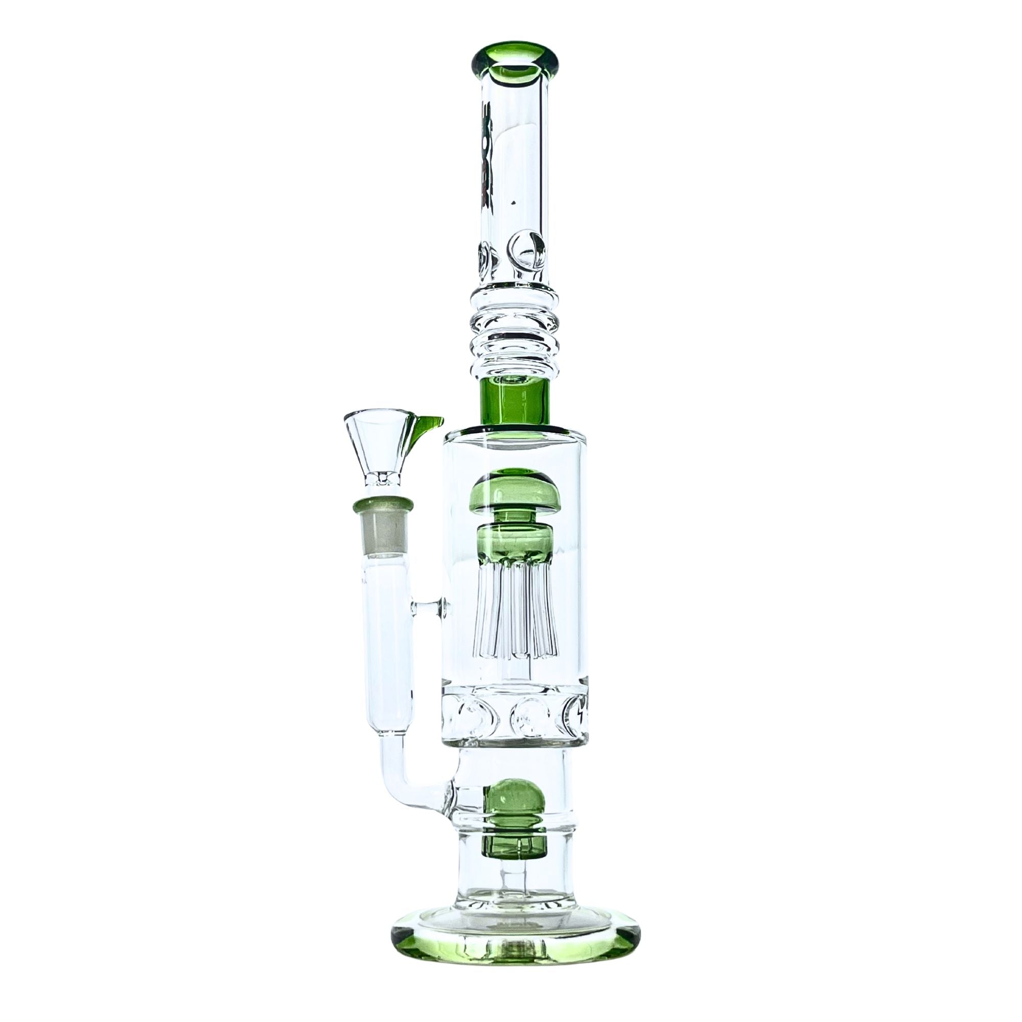 Sequoia Dual Chamber Tree Perc Bong in Green