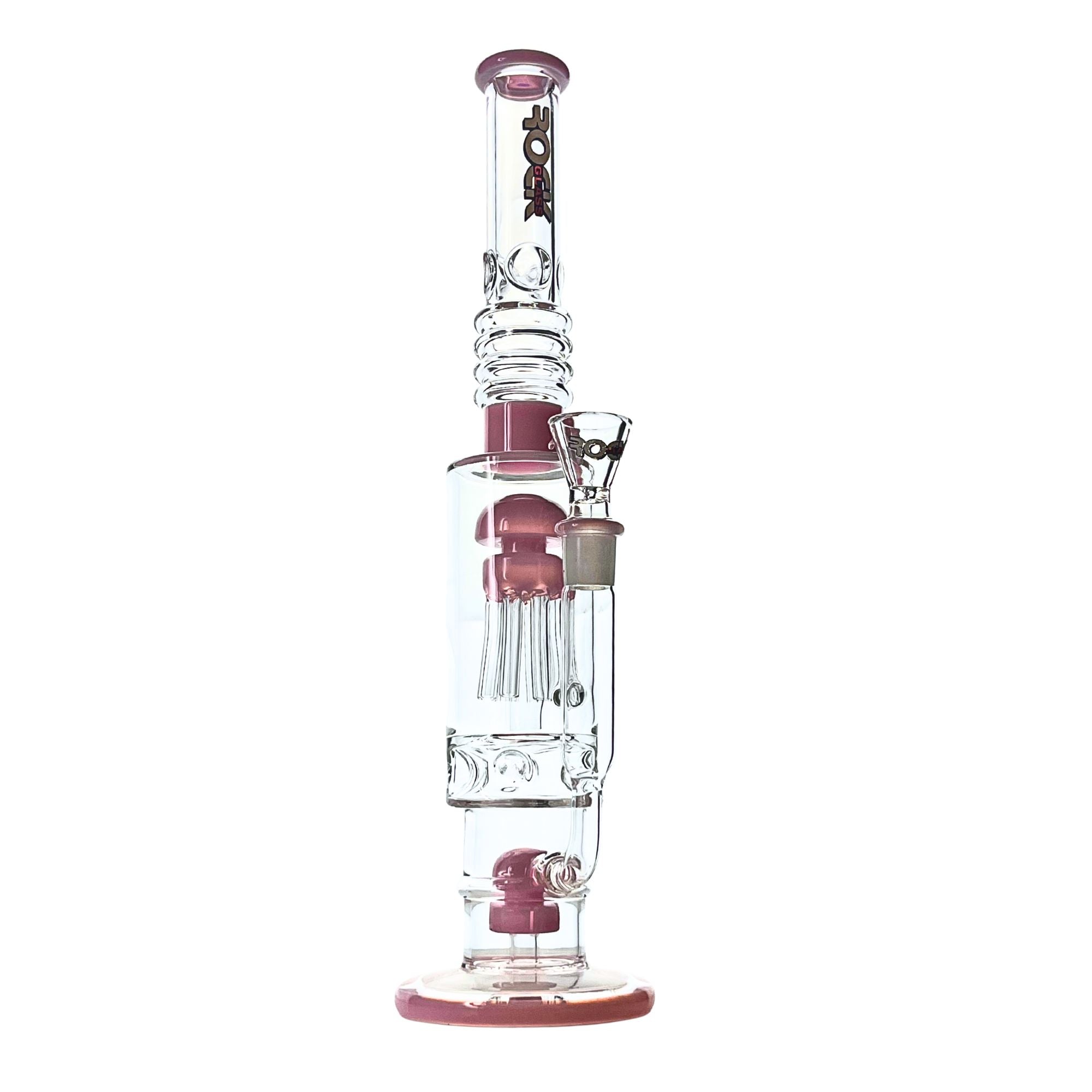 Sequoia Dual Tree Perc Bong in Pink