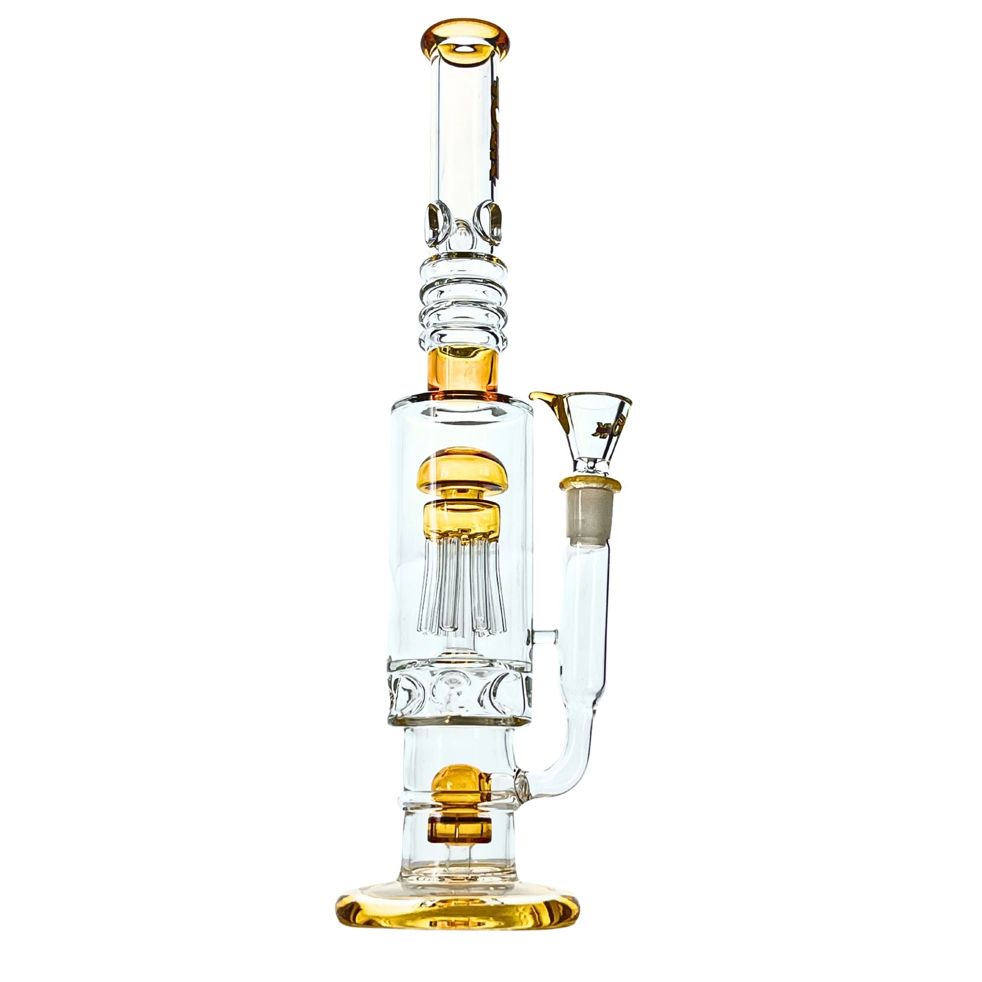 Sequoia Dual Tree Perc Bong in Yellow