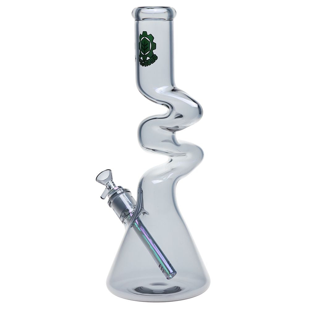 SeshGear Electro Zig Zag Beaker Glass Water Pipe -INHALCO