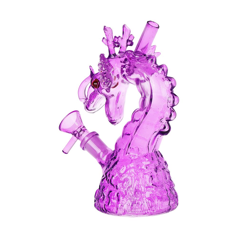SeshGear Rising Dragon Glass Water Pipe purple