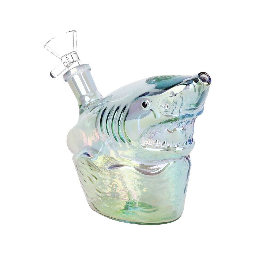 Seshgear shark attack electroplated water bong